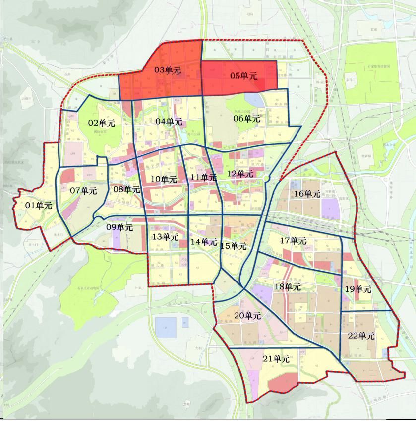 鹿泉区中心城区03,05单元地块调规:增加1125亩教育用地