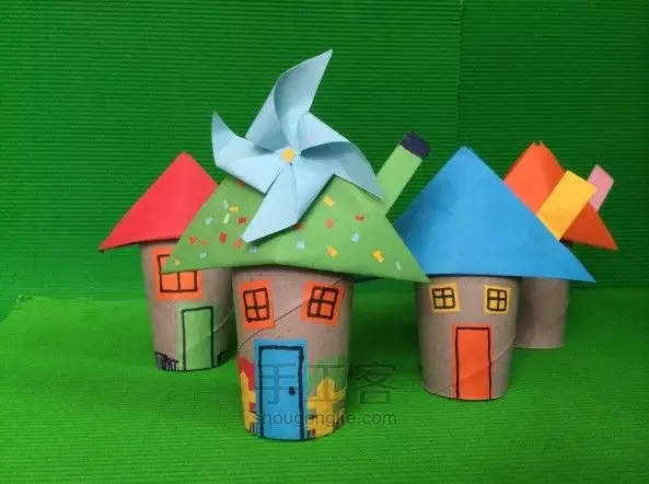 幼儿园手工制作简单的卡通小房子(内含详细教程)