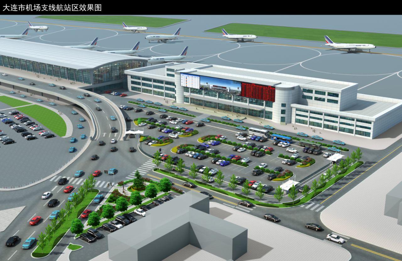 大连机场航站楼平面图图片