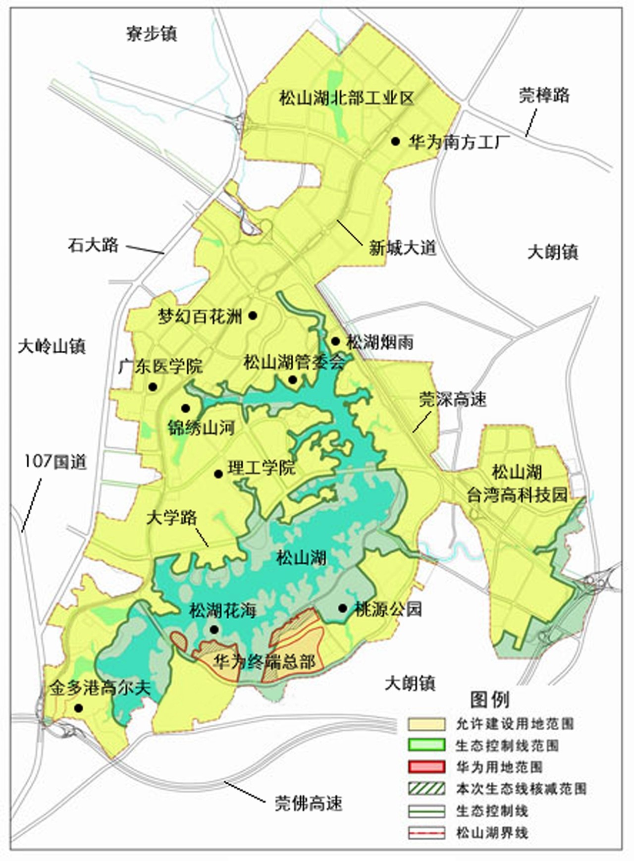 松山湖高新区地图全图图片