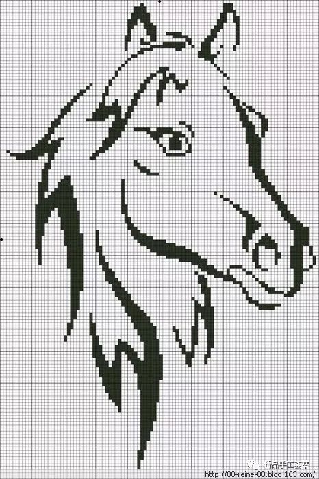 马头毛衣编织图案图片
