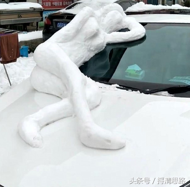 高手在民间 一场大雪后都在堆雪人