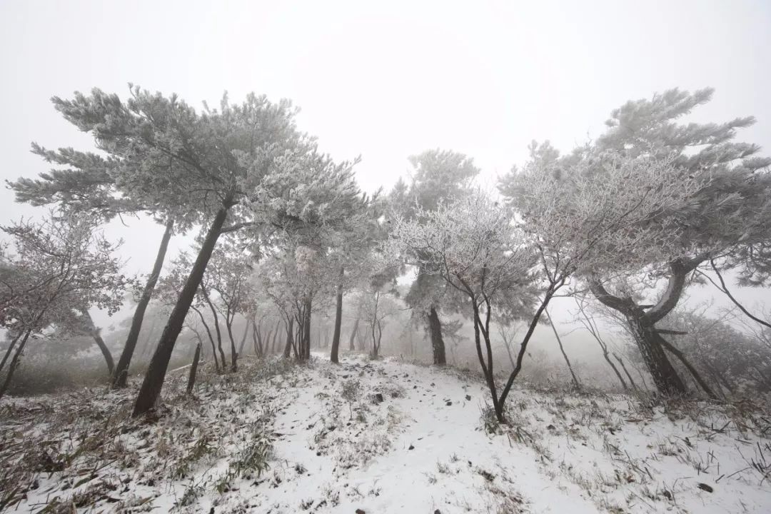 富阳龙门山雪景图片