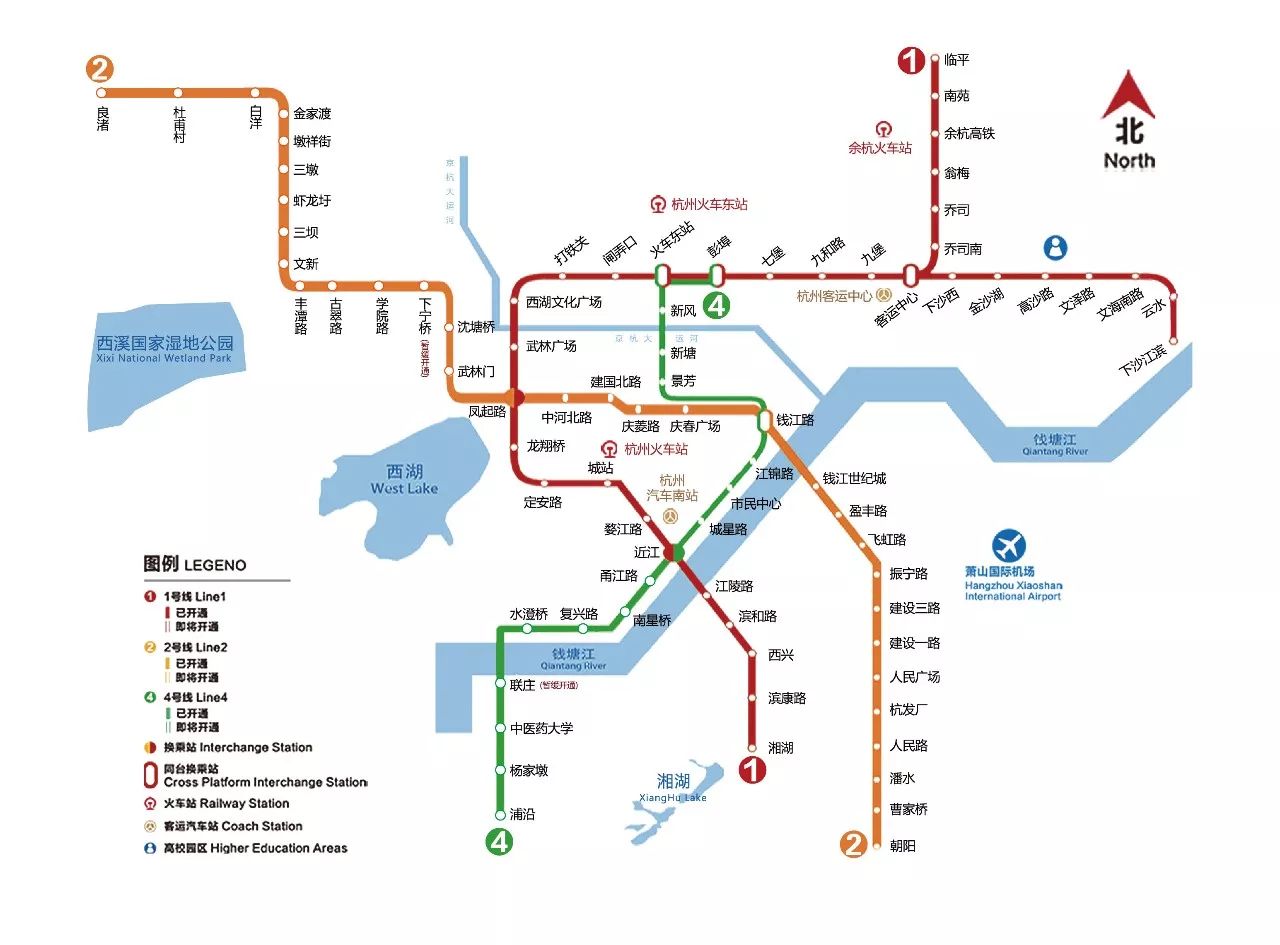 杭州地铁线路图4号图片