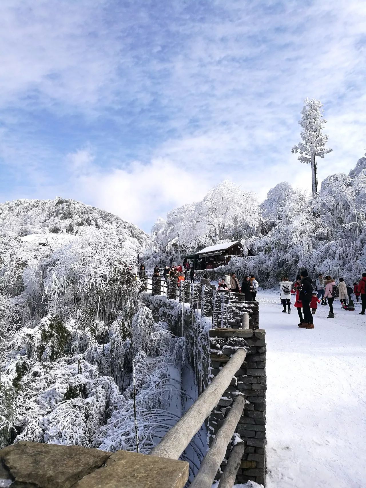 美图 重庆金佛山雪后初晴 白与蓝的纯净