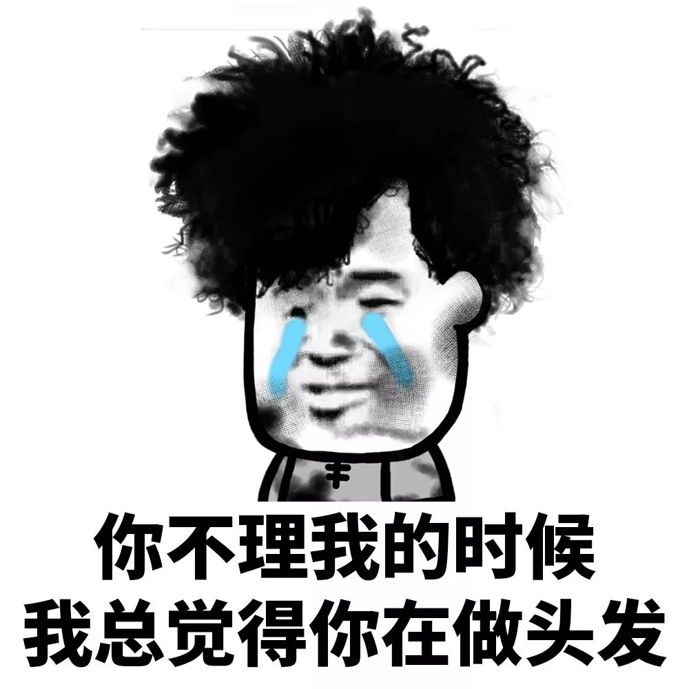 表情丨你不理我的时候我总感觉你在做头发