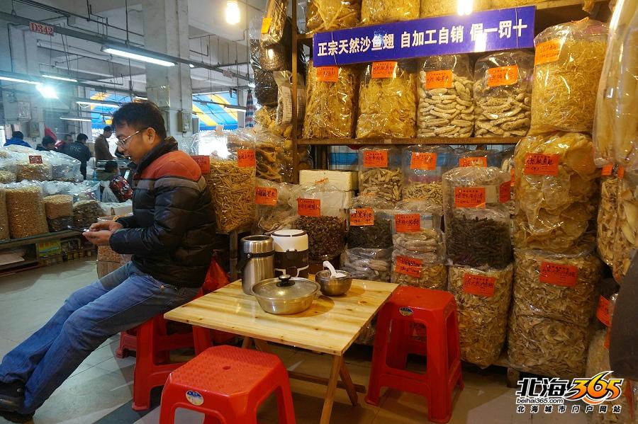 海味干货进入旺季北海水产市场今年销售额超过4亿