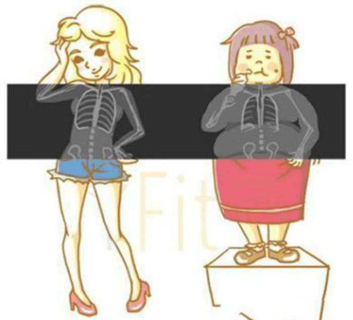 胖瘦骨骼搞笑图图片