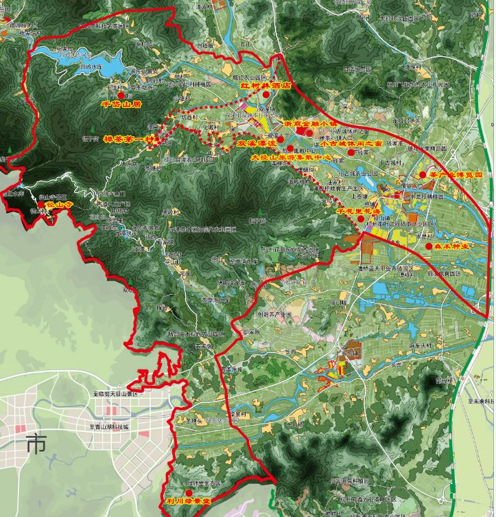 余杭区径山镇地图图片