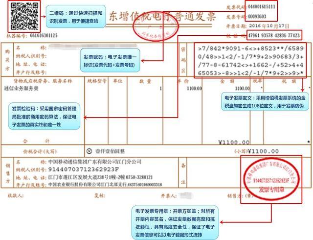 发票图解图片