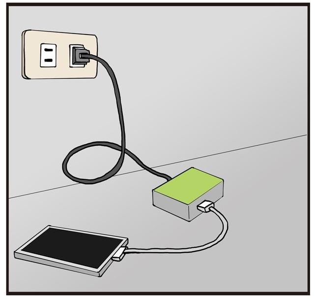 搞笑漫画充电宝和手机串联充电会怎样