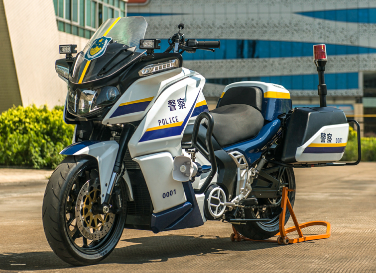新能源警用电动摩托车来袭,巡逻执法的首选!