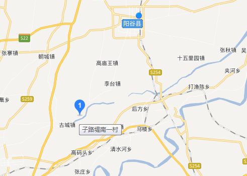 阳谷县乡镇地图图片