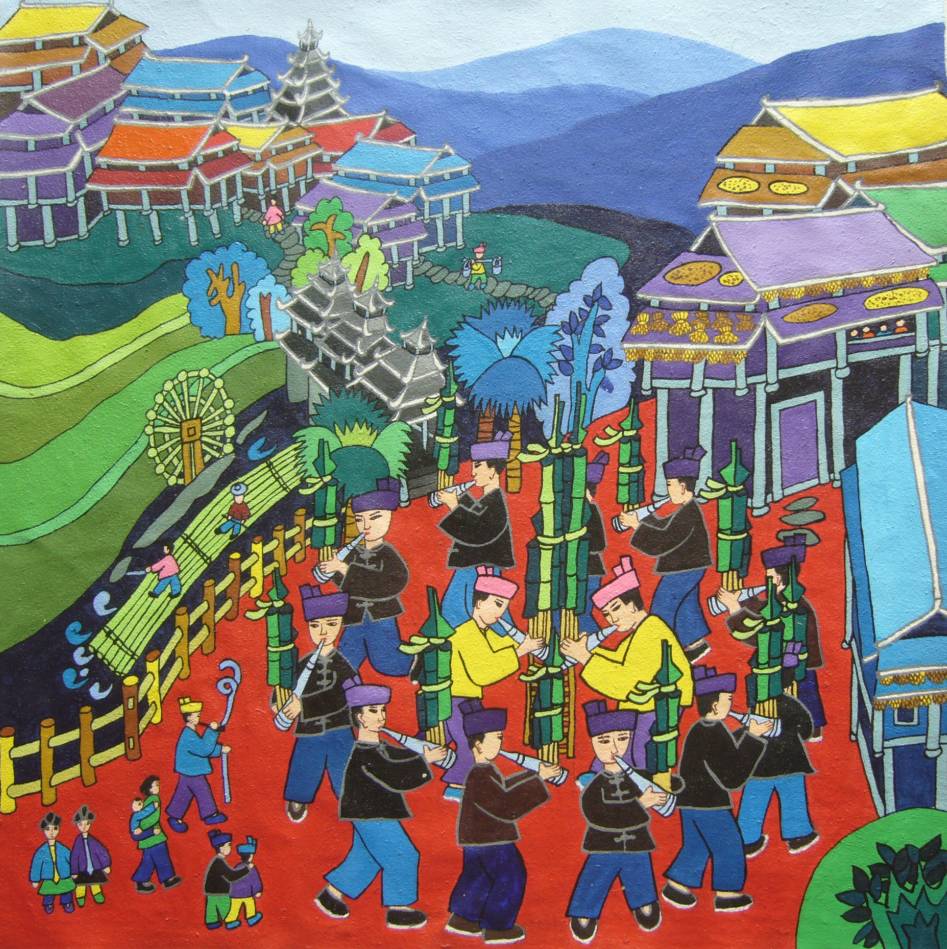 侗族绘画作品图片