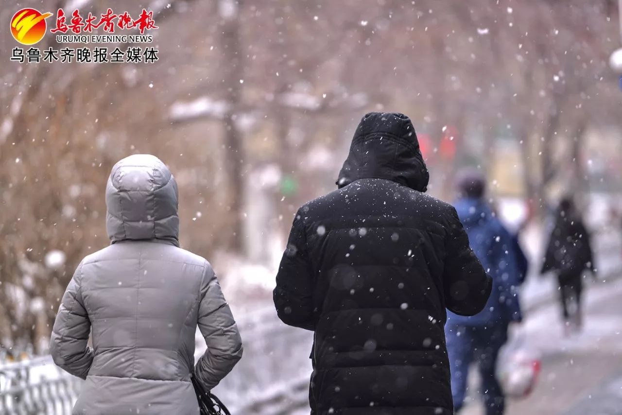 乌鲁木齐下雪啦 刚拍的 都成这样了…周末依旧冷!