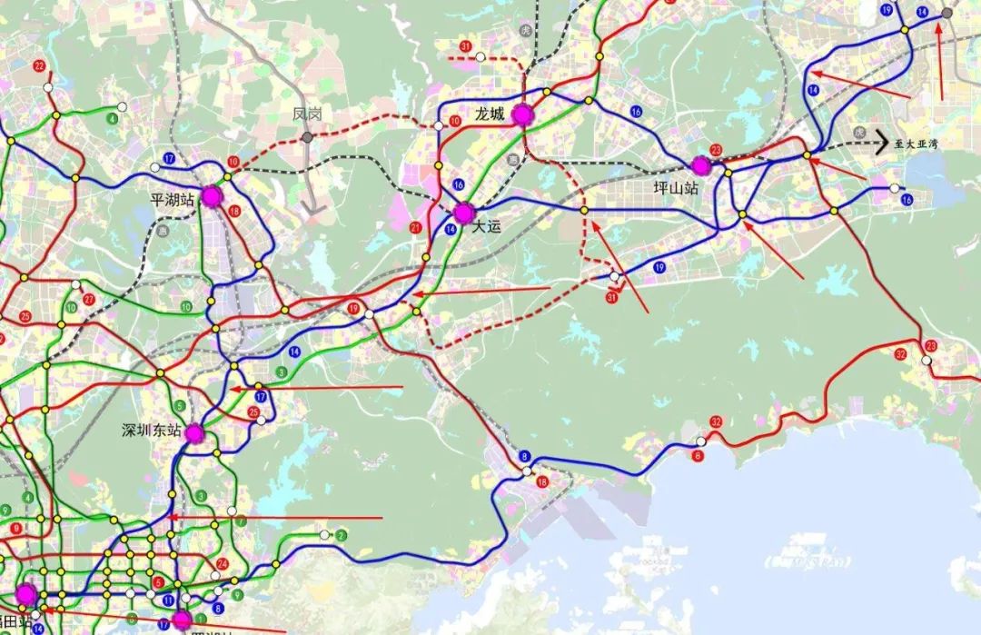 坪山未来的发展 交通越来越便利 地铁14,16号线坪山段开工 没错深圳