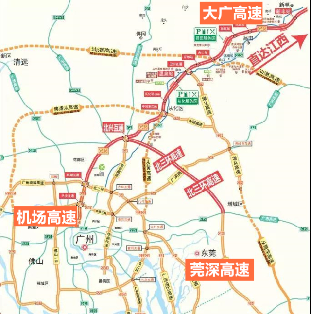 京珠高速路线图图片
