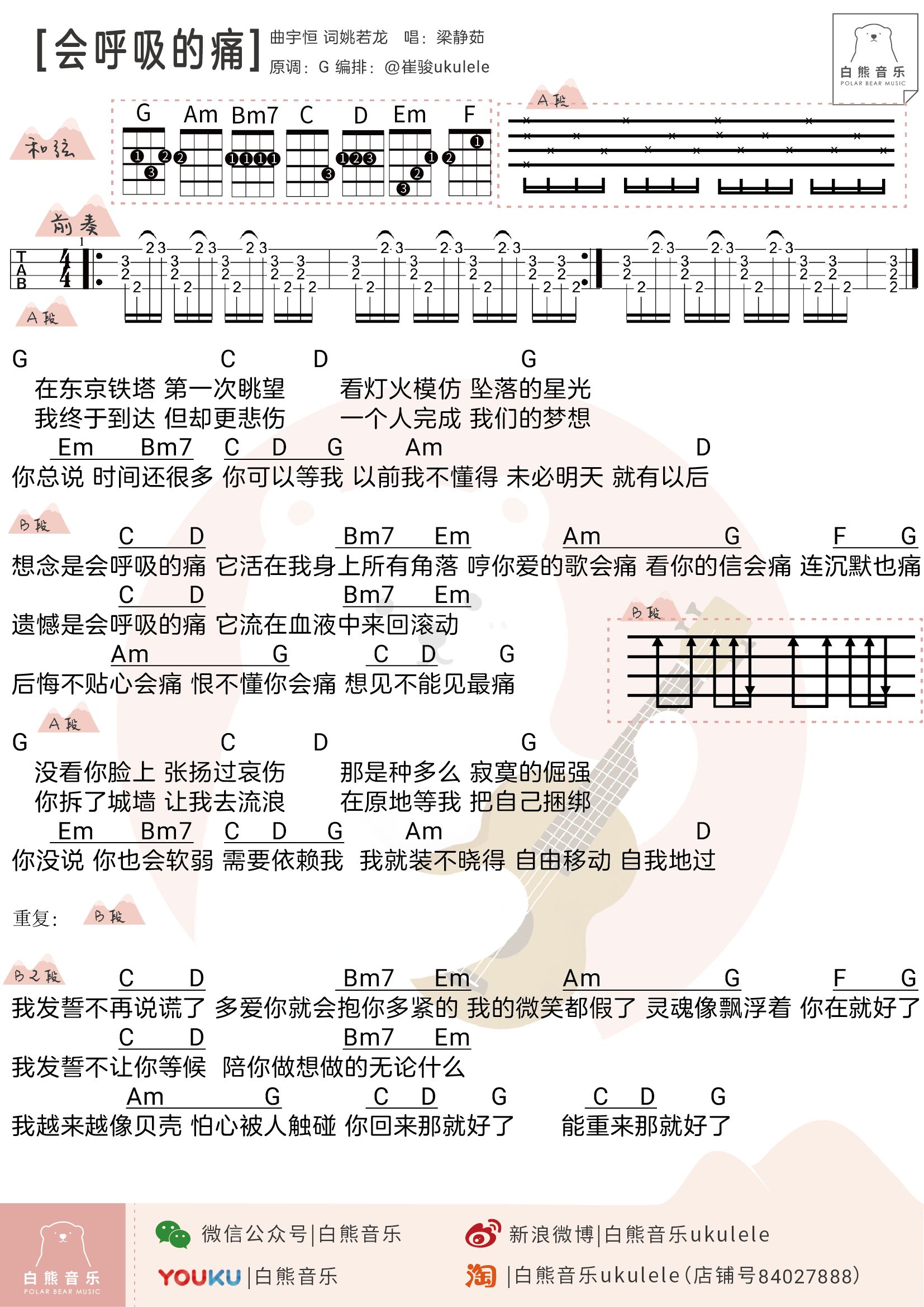 会呼吸的痛歌谱图片