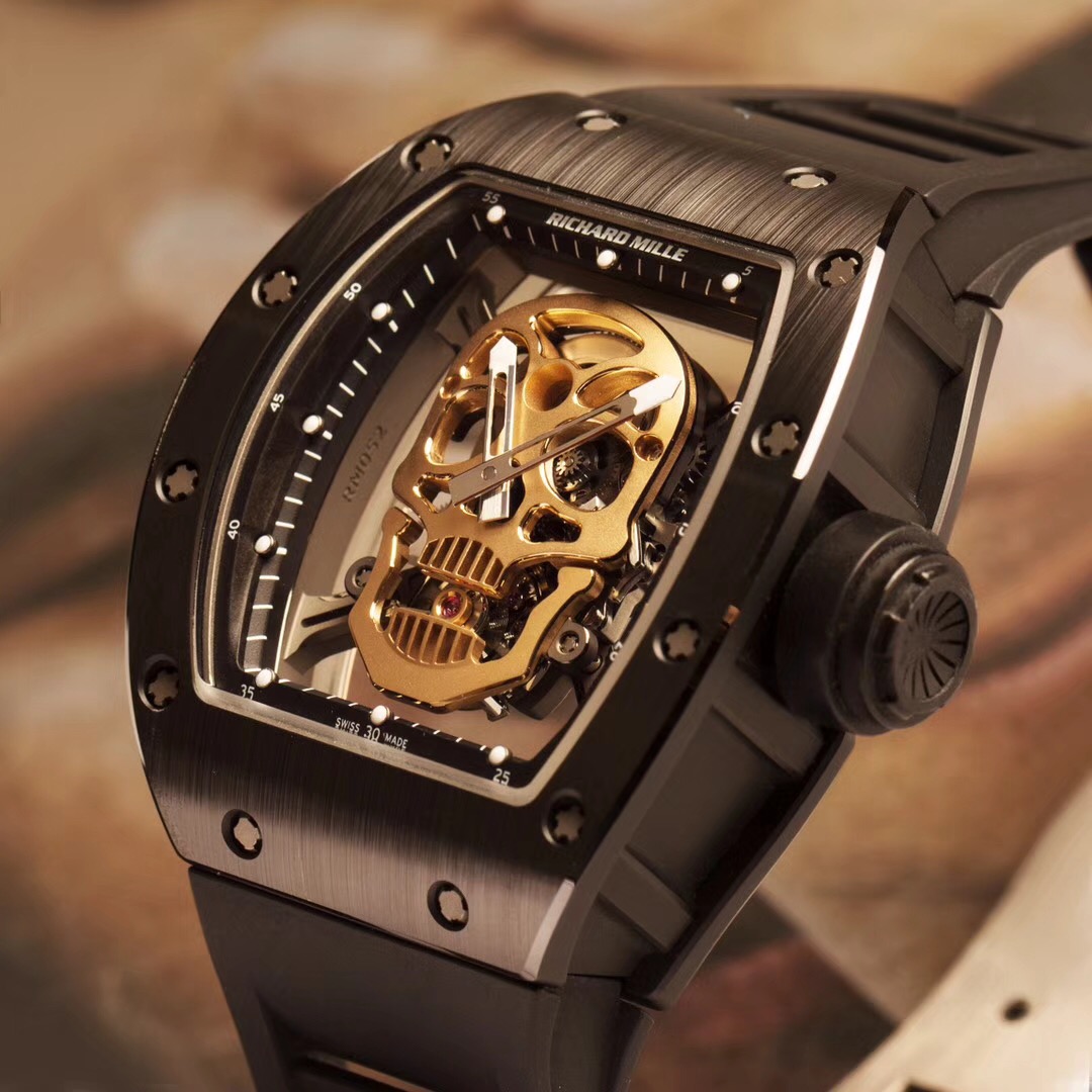 最贵手表之理查德米勒rm052骷髅头潘玮柏同款腕表