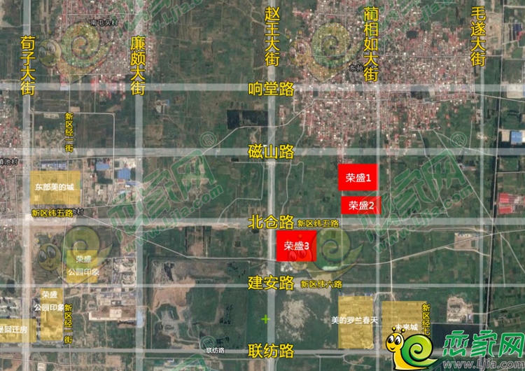 74億 經小編查詢,三塊地均位於邯鄲東部新城,北倉路(新區緯五路)南北