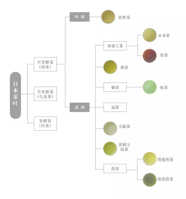 日本绿茶主要是蒸青绿茶,生产茶叶的种类主要有煎茶(占57.