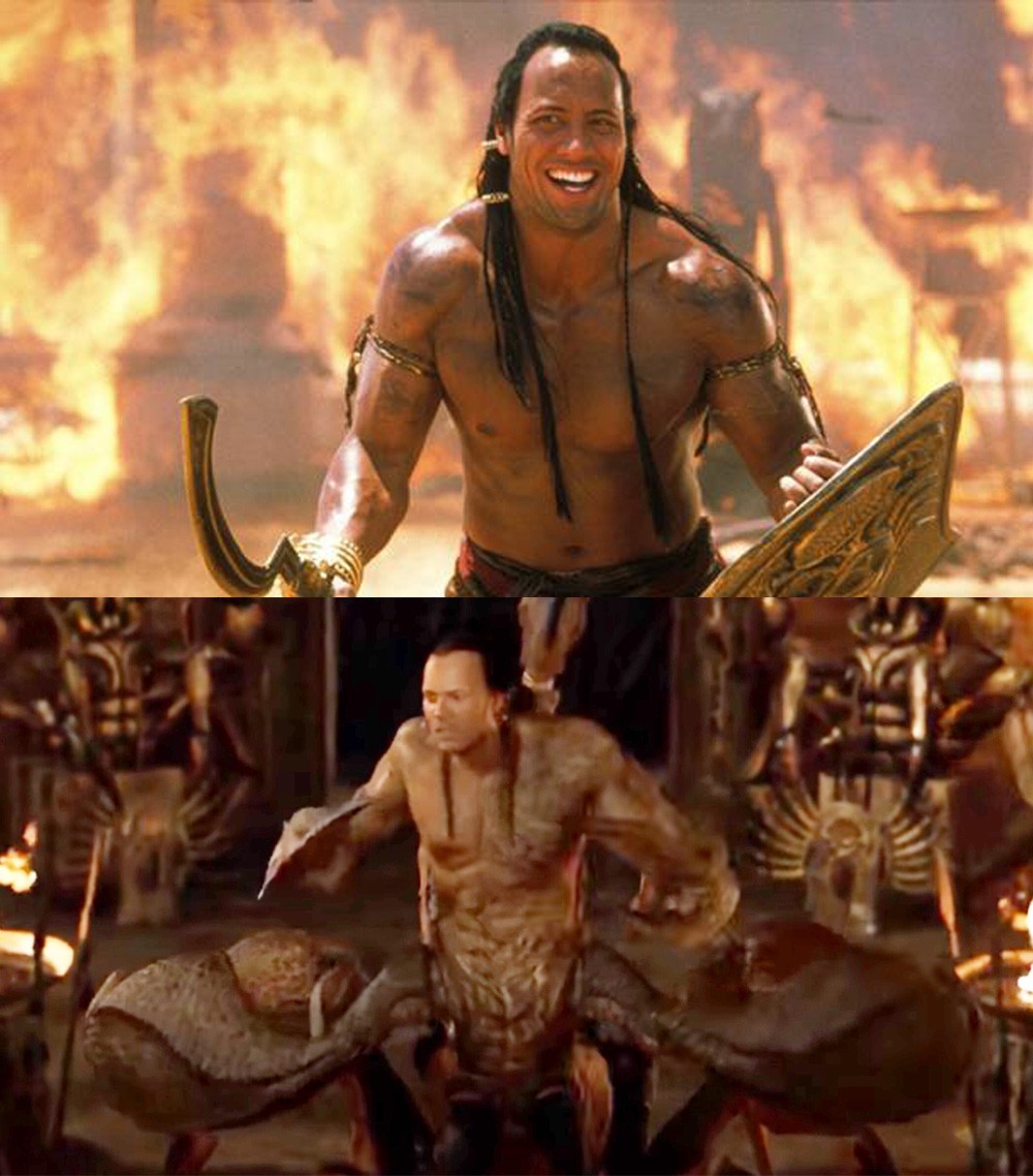 《木乃伊归来》,在电影中饰演古埃及的大魔头蝎子王,为了统治世界把