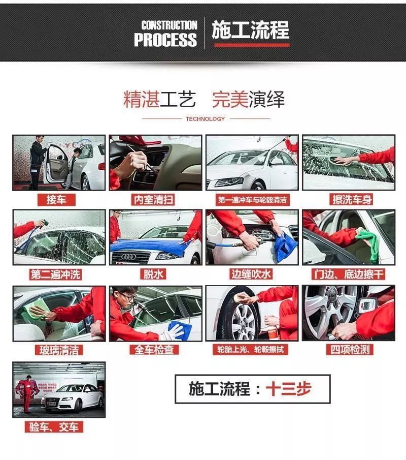 小李洗車行擁有專業的汽車清洗步驟