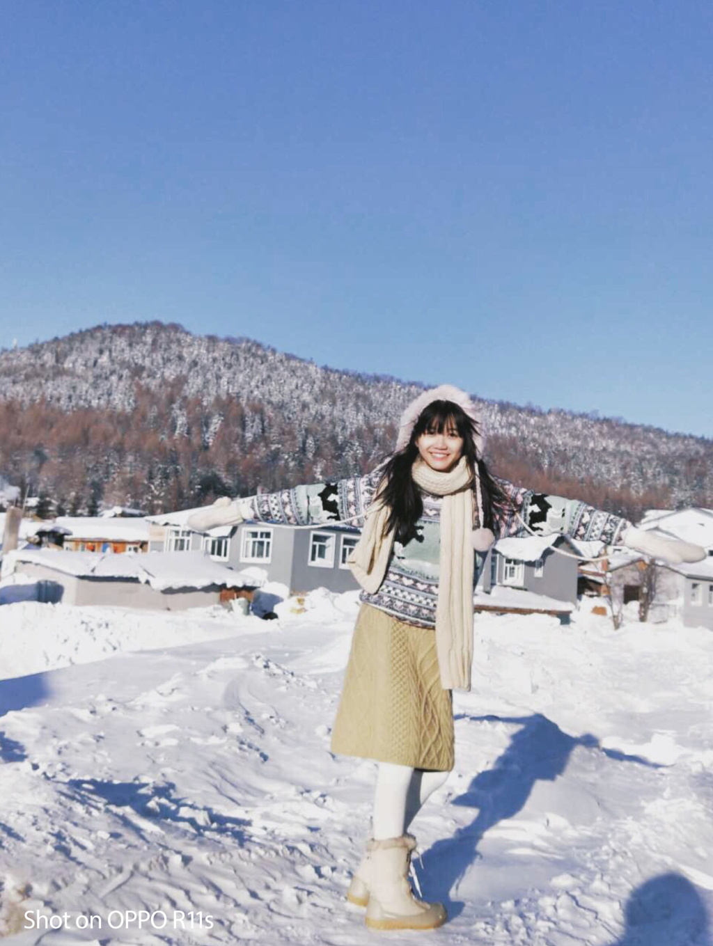 技巧分享如何用oppor11s拍出漂亮的雪景人像