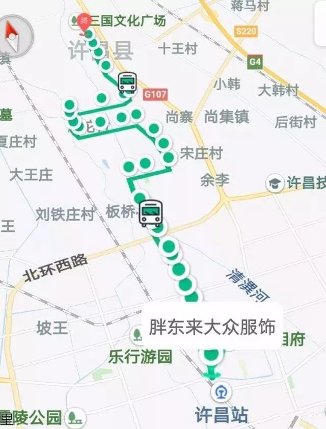 胖东来大众服饰→劳动路人民路口→西湖公园南门→西湖公园西门→劳动