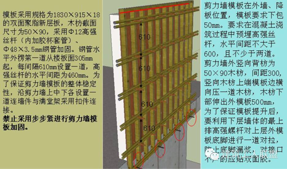 剪力墙模板施工工艺图片