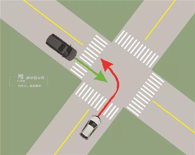 右方道路来车先行图片