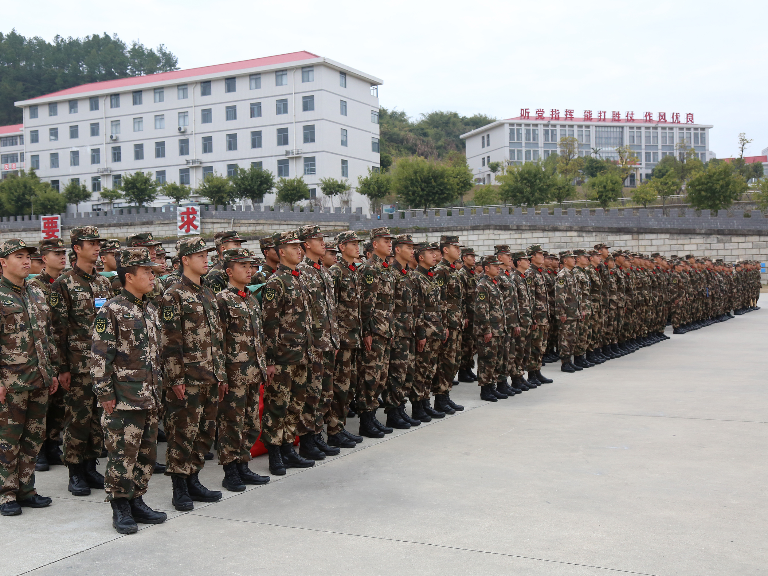 武警机动部队新兵下连图片