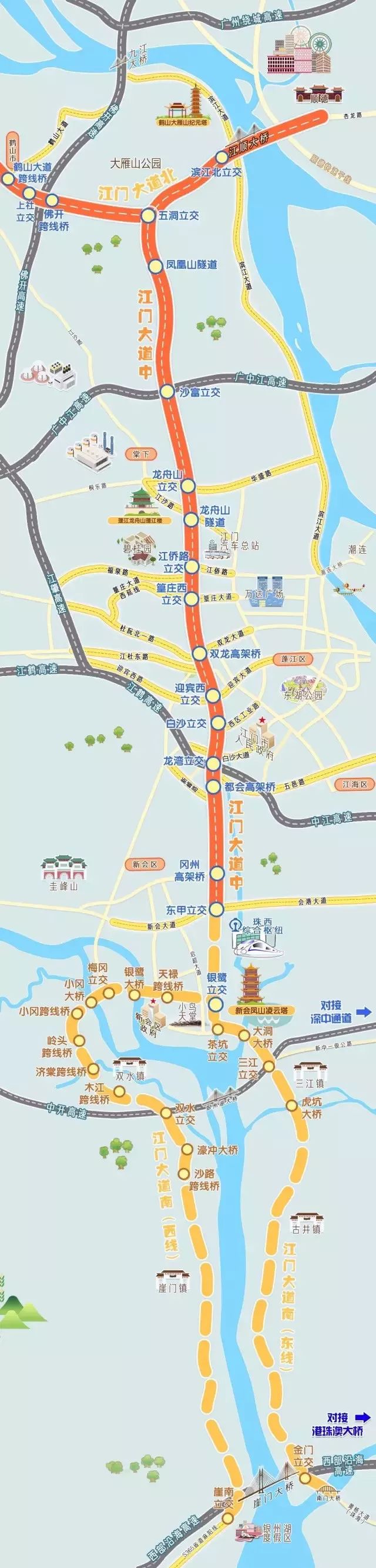 g240国道线路图江门段图片