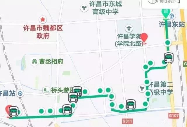 许昌k6路公交车路线图图片