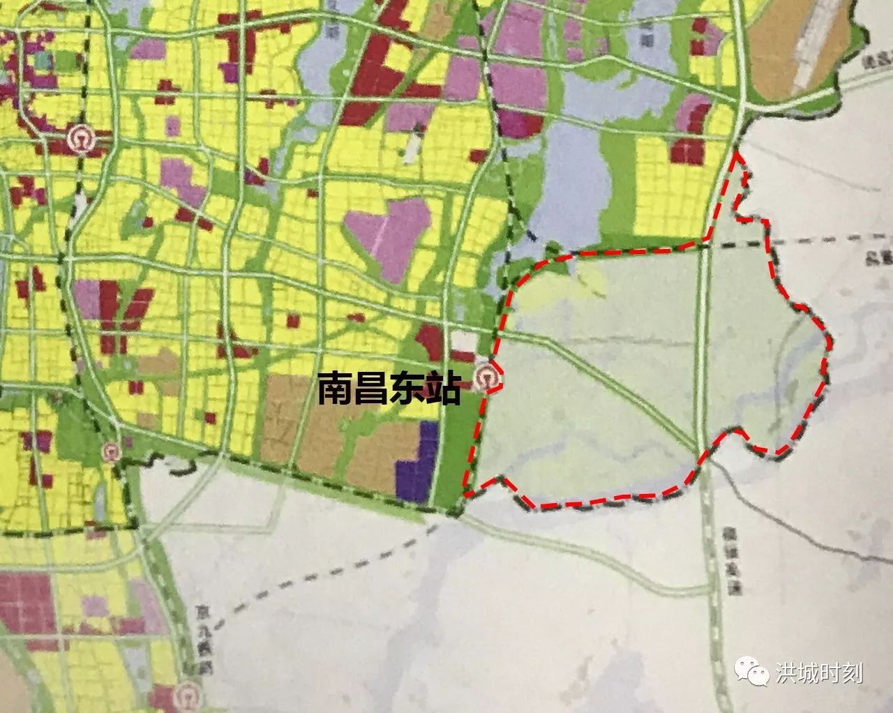 而随着南昌东站的用地规模确定以及《南昌市城市总体规划(2016