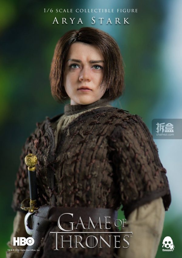 threezero冰與火之歌權力的遊戲可動人偶第6彈艾莉亞史塔克aryastark