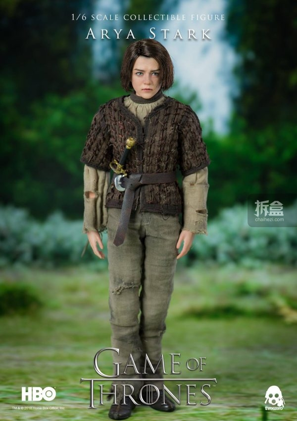 threezero冰與火之歌權力的遊戲可動人偶第6彈艾莉亞史塔克aryastark