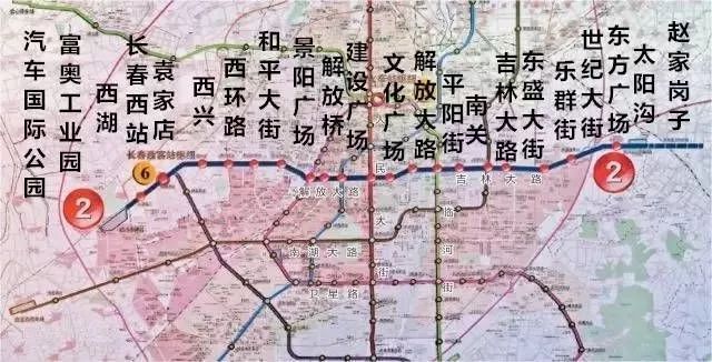 长春地铁2号线线路图图片