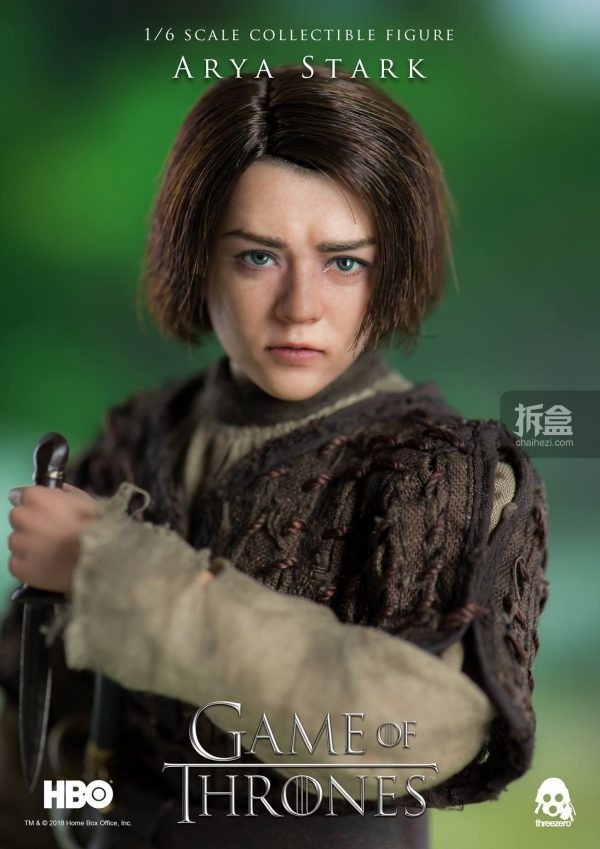 threezero冰與火之歌權力的遊戲可動人偶第6彈艾莉亞史塔克aryastark