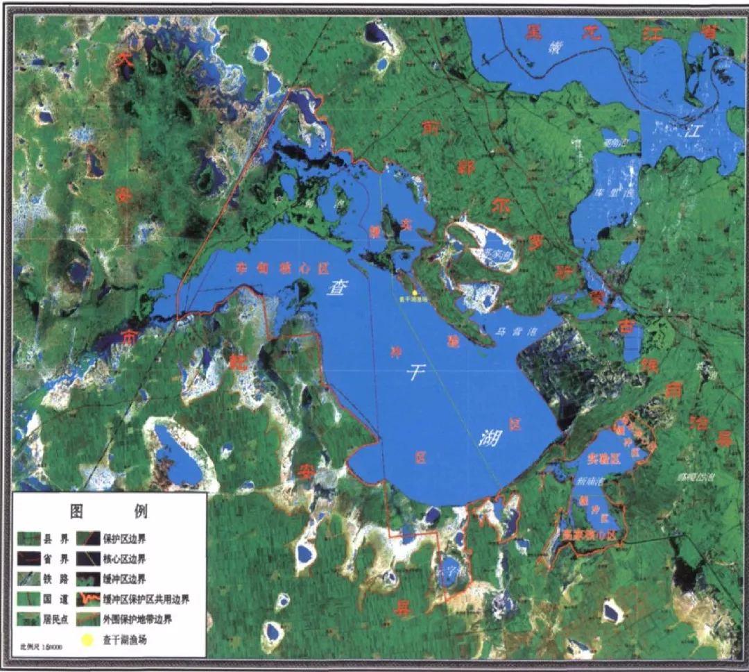 查干湖的地理位置图片