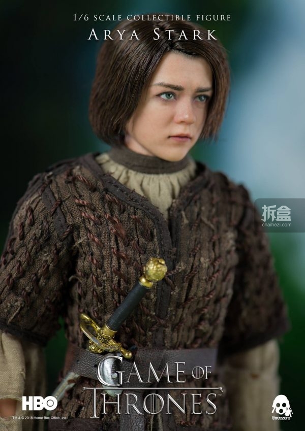 threezero冰與火之歌權力的遊戲可動人偶第6彈艾莉亞史塔克aryastark