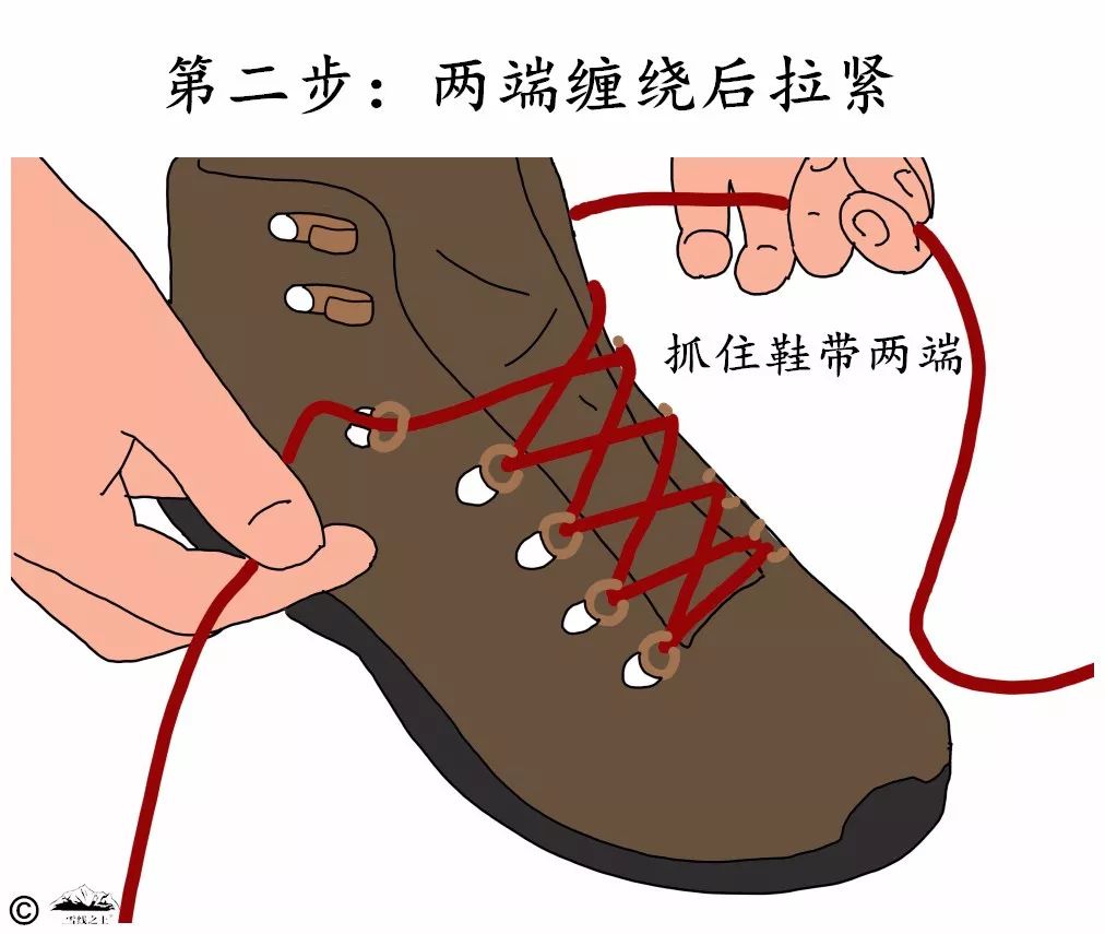 萨洛蒙越野鞋鞋带系法图片