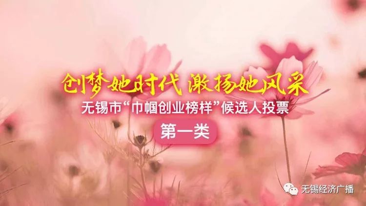 创梦她时代,激扬她风采.无锡市"巾帼创业榜样"候选人投票(第一类)