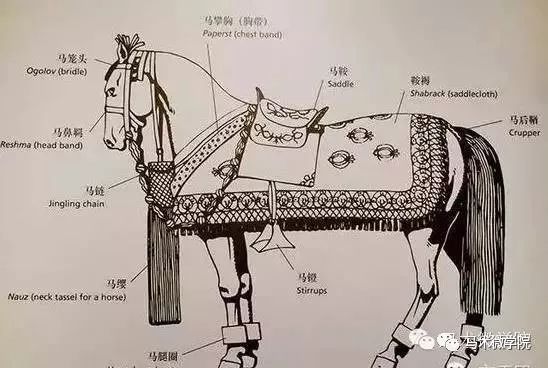 同样华丽逼人的还有哈萨克斯坦的马具: 礼仪性马具(公元20世纪)