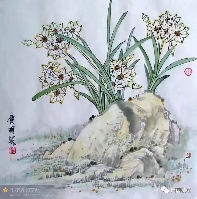 各大名家筆下的國畫水仙美輪美奐的作品