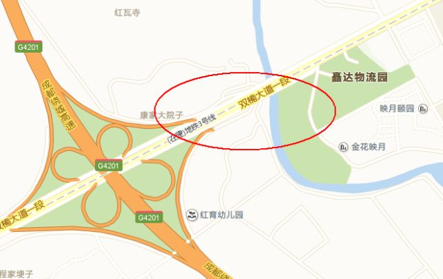 路口)东成新蒲快速通道辅道双流段(绕城高速江安立交至统力大道路口)