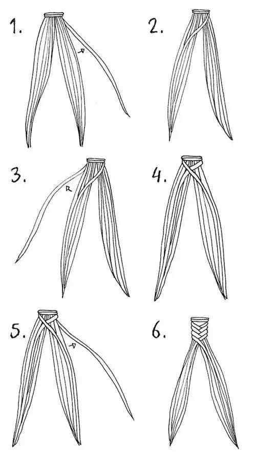 尾部翘起来的辫子教程图片