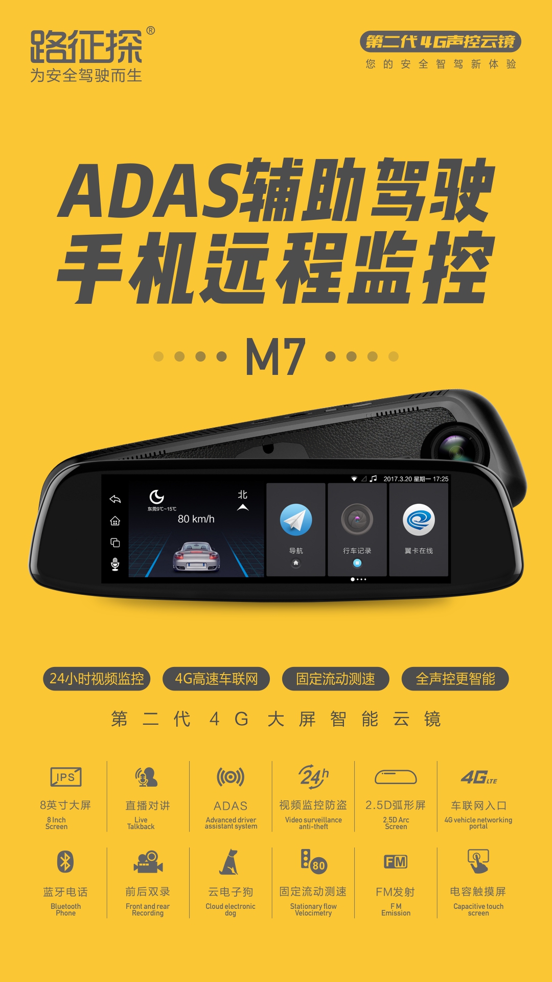 為什麼我喜歡路徵探行車記錄儀 智能雲鏡m7?