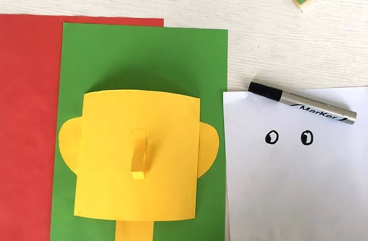 幼儿园手工纸板人脸图片