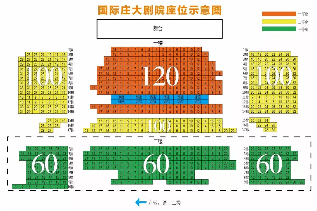 烟台大剧院座位分布图图片